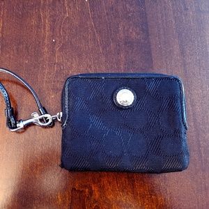 Coach Small Black Wristlet